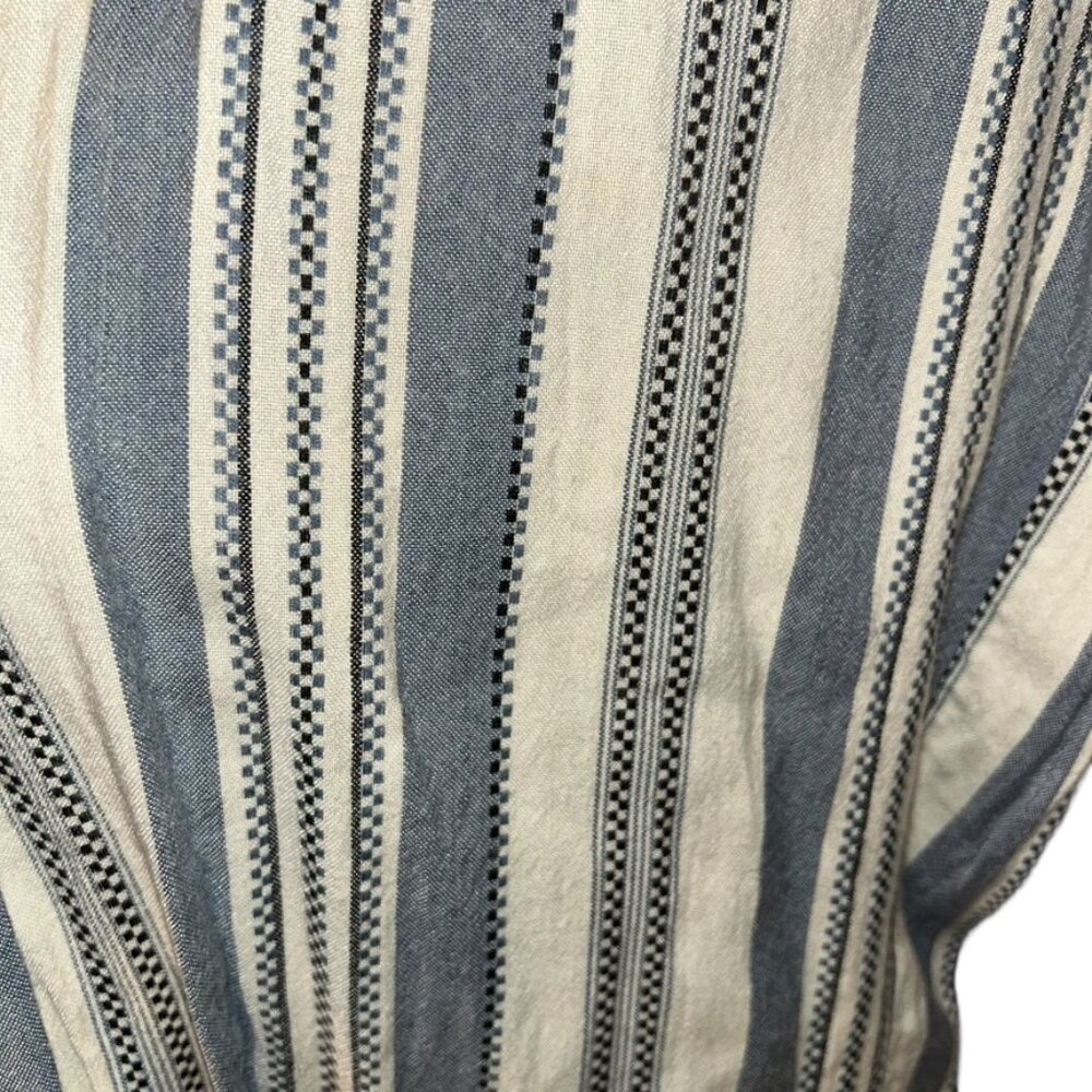 maison hotel chambray blue striped cotton drawstring pants S - Picture 4 of 5